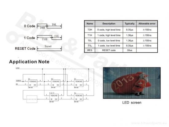 LED NeoPixel RGB diffuse through-hole APA-106 8mm
